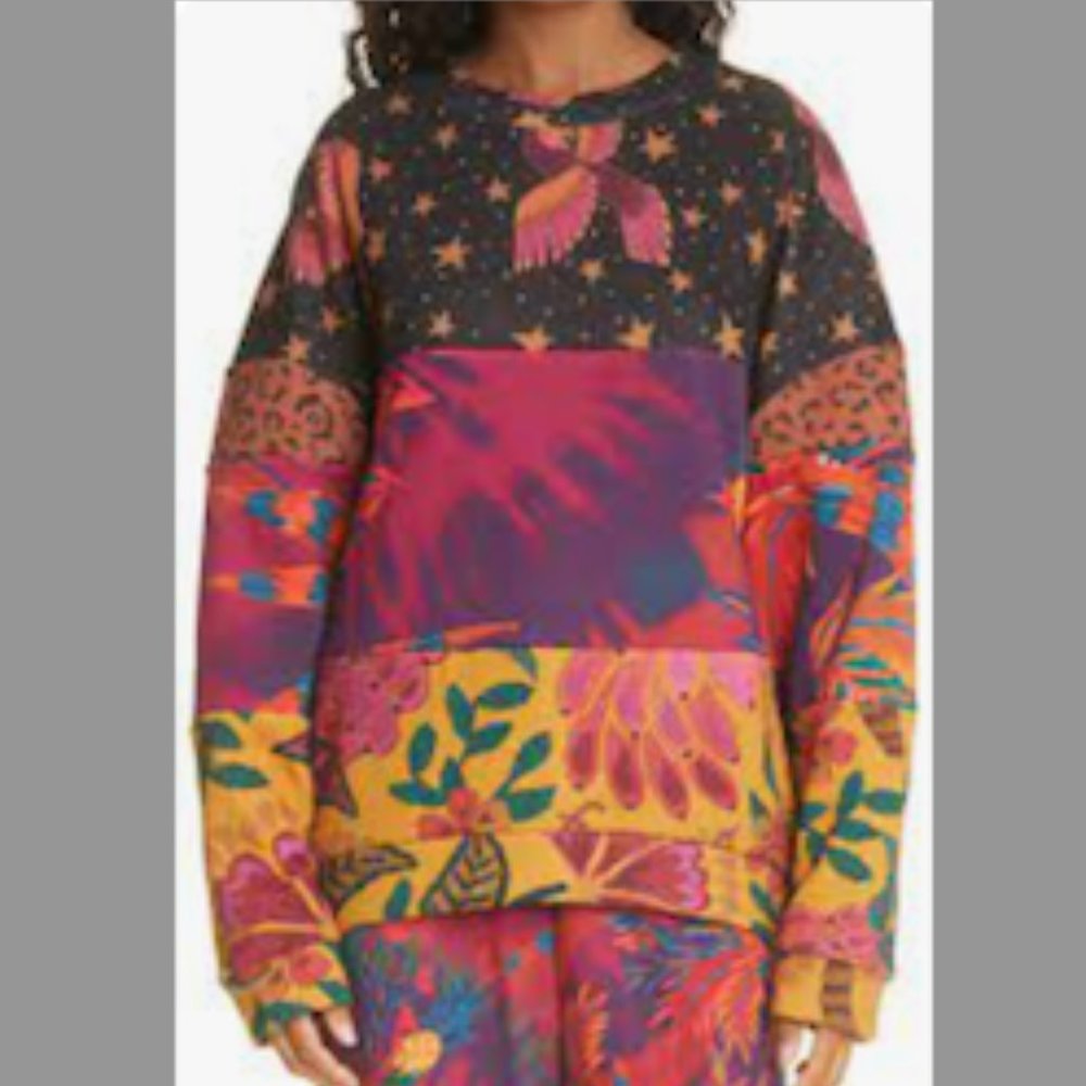 Farm Rio Mixed Print Sweatshirt